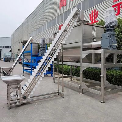Máy trộn ruy băng ngang WLDH Máy xay sinh tố ruy băng xoắn kép 250L-10000L