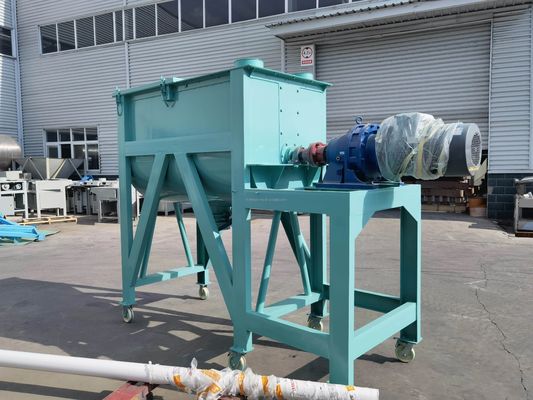 Máy trộn ruy băng ngang WLDH Máy xay sinh tố ruy băng xoắn kép 250L-10000L